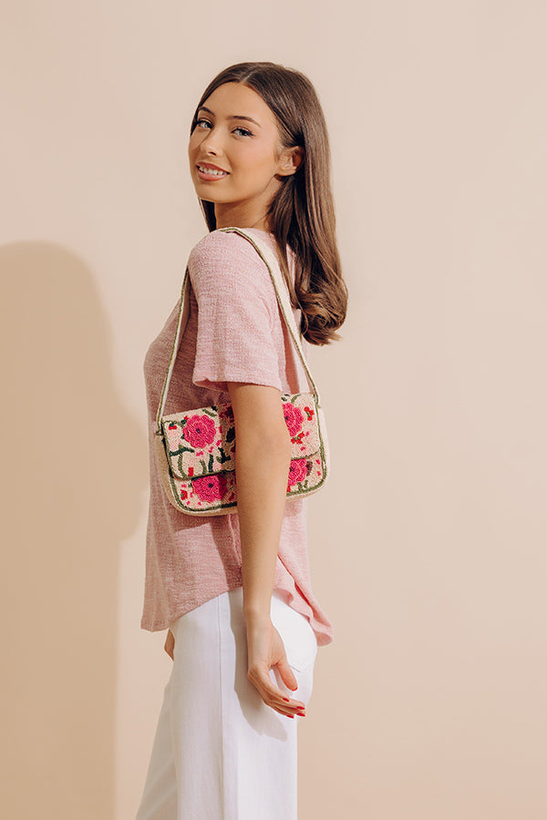 Sun And Sand Knit Top In Pink Image - 3