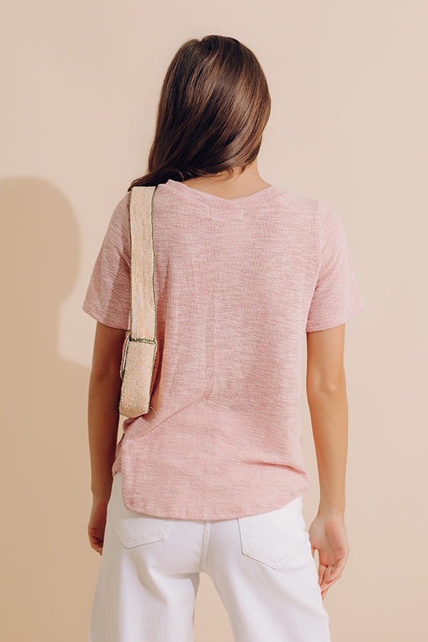 Sun And Sand Knit Top In Pink Image - 4