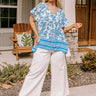 Blossom Boulevard Babydoll Top In Blue Curves Image - 1