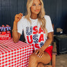 USA Stars Graphic Tee Image - 1
