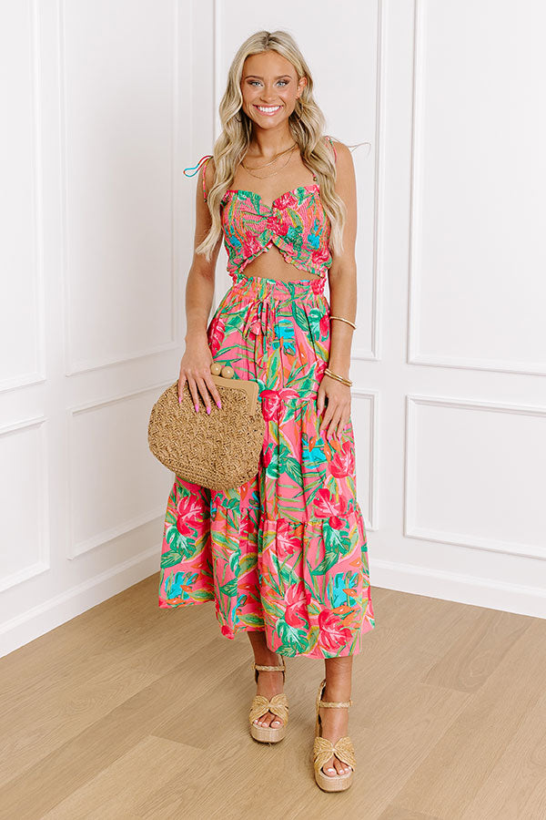 Pressed For Paradise Smocked Crop Top Image - 2