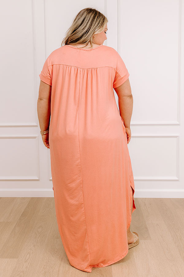 Just My Type T-Shirt Maxi In Peach Curves Image - 4