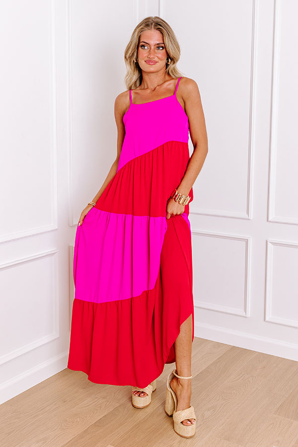 Fashion Diary Color Block Maxi Dress Image - 2