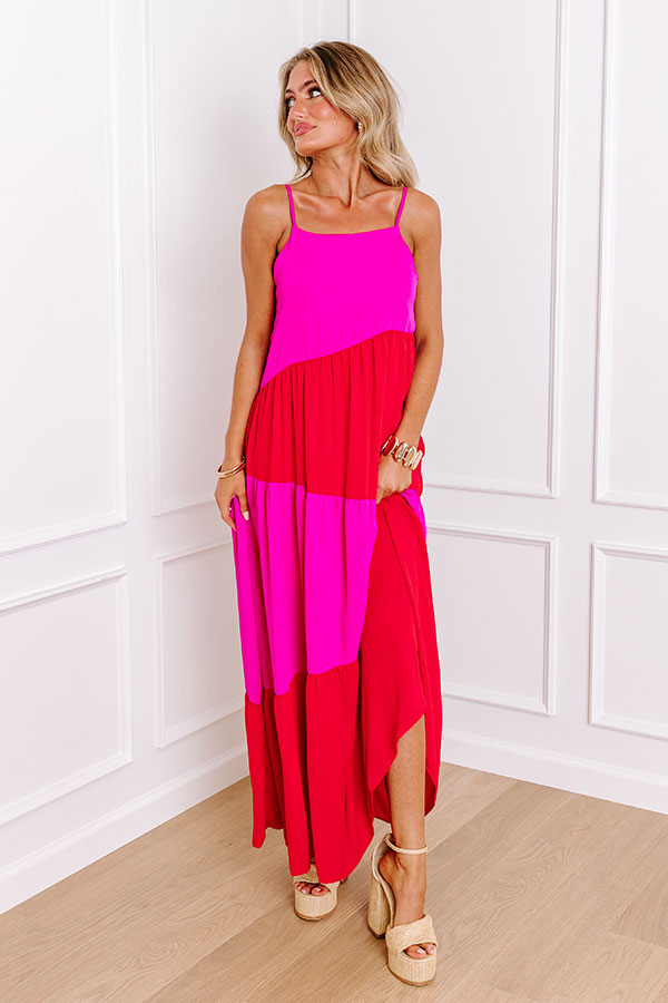 Fashion Diary Color Block Maxi Dress Image - 4