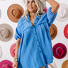 Plain As Day Mini Dress in Ocean Blue Image - 1