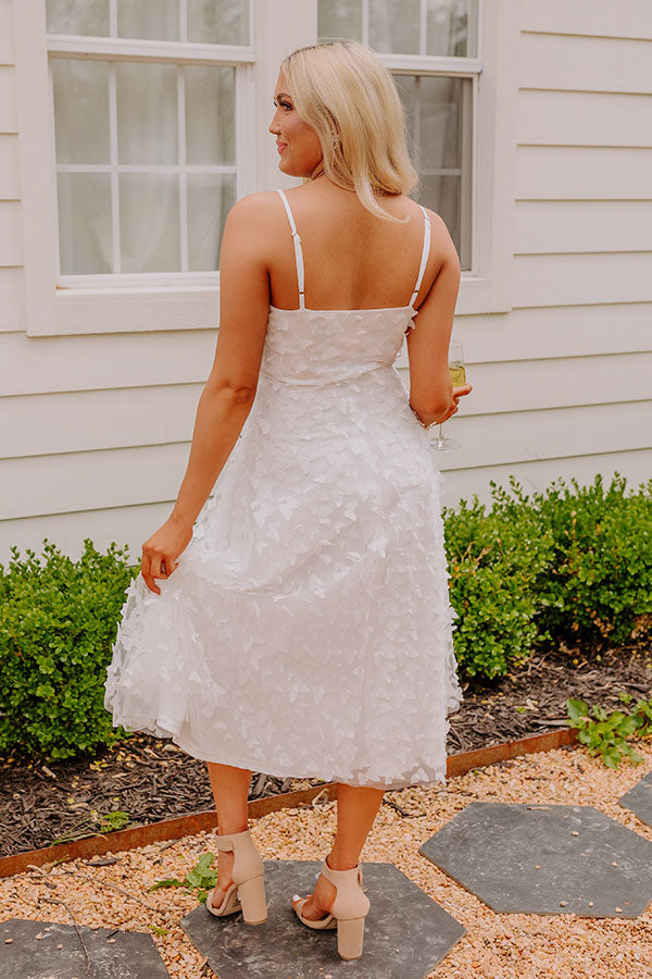 Garden Party Glow Midi in White Image - 3