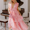 Seeking Champagne Pleated Maxi Dress In Blush Image - 1