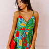 Coastal Charm Pleated Romper In Green Image - 1