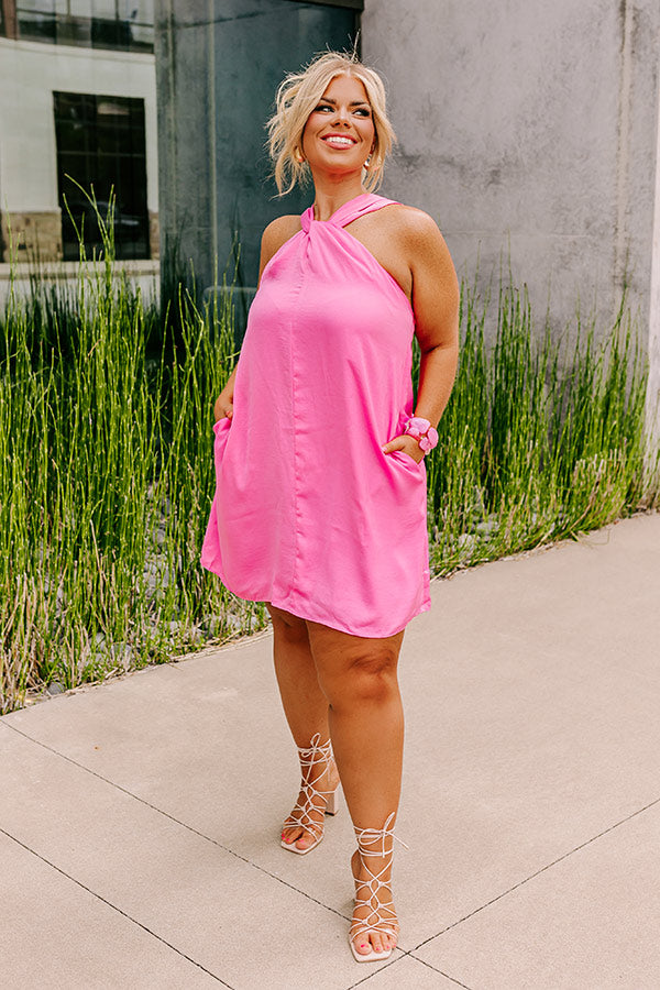 NYC Dreams Mini Dress In Bubblegum Pink Curves Image - 1