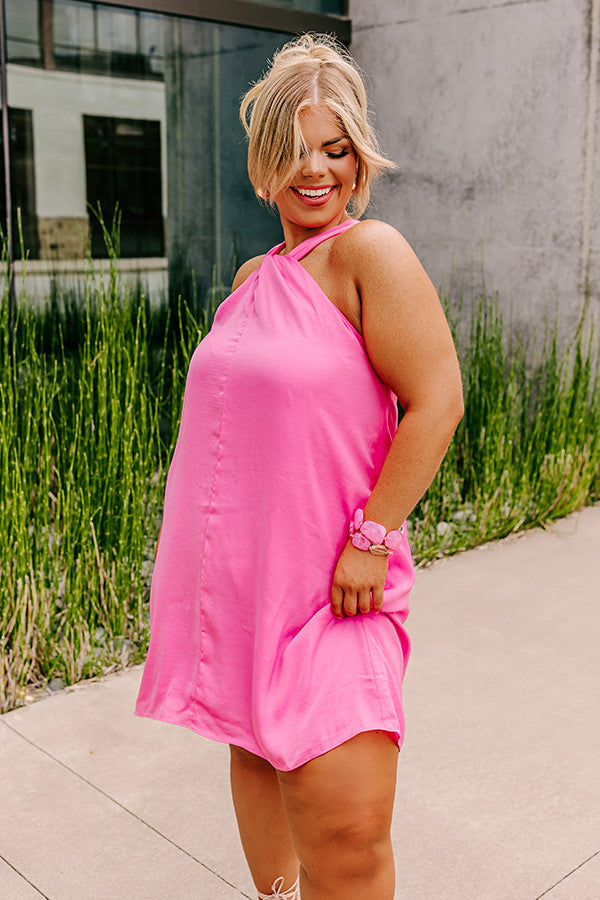 NYC Dreams Mini Dress In Bubblegum Pink Curves Image - 2