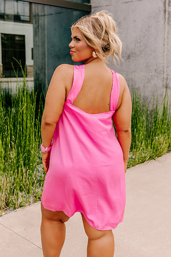 NYC Dreams Mini Dress In Bubblegum Pink Curves Image - 3