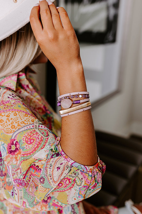 Blissful Break Magnetic Bracelet In Dusty Purple Image - 1