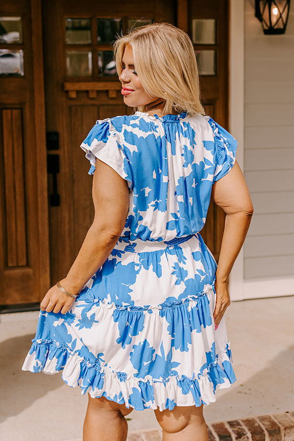Parisian Promenade Dress in Blue Curves Image - 4
