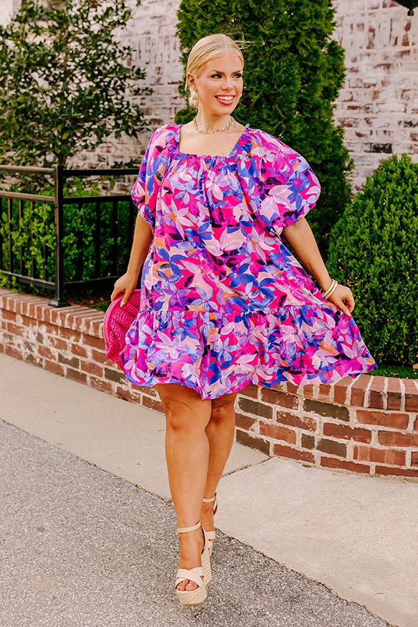 Sunny With A Chance Of Blooms Shift Dress Curves Image - 1