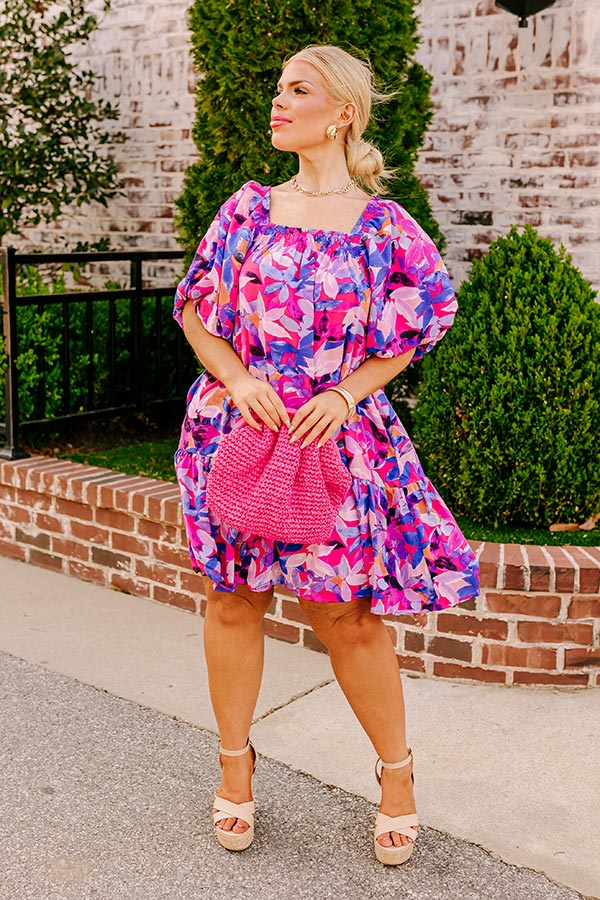Sunny With A Chance Of Blooms Shift Dress Curves Image - 4