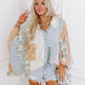Stellar Style Color Block Top in Light Wash Image - 1