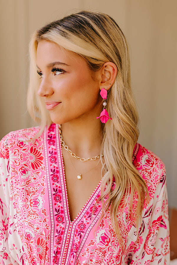 Chic And Sincere Earrings In Fuchsia Image - 2