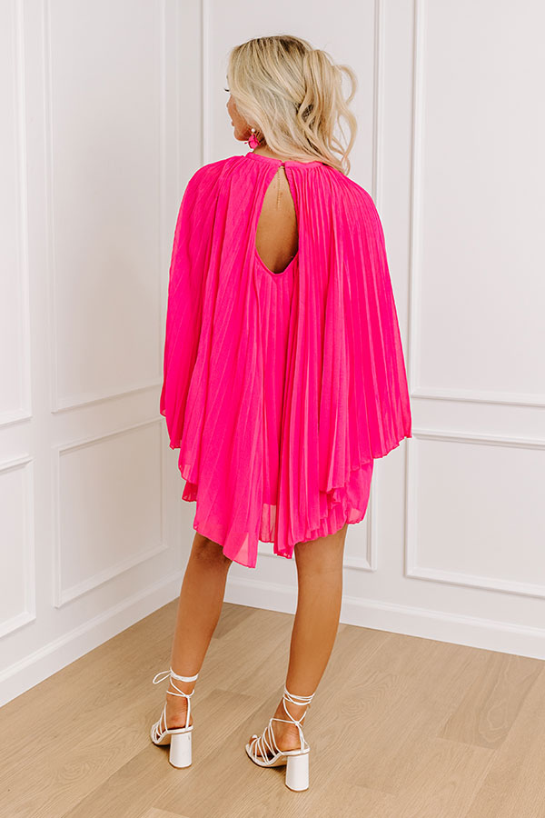 Runway Revelry Shift Dress In Hot Pink Image - 3