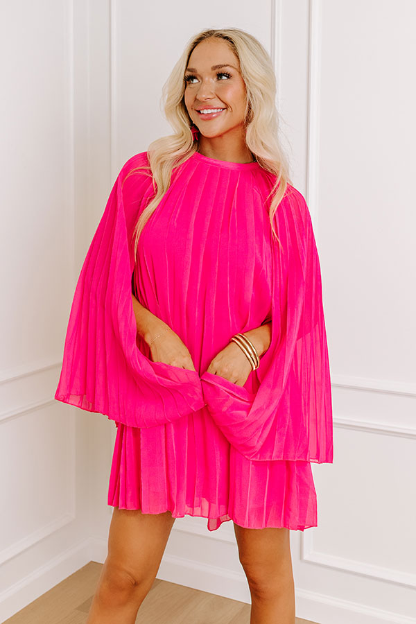 Runway Revelry Shift Dress In Hot Pink Image - 2