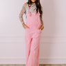 The Meena Denim Overalls In Pink Image - 1