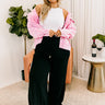 The Araceli High Waist Linen-Blend Pants in Black Curves Image - 1