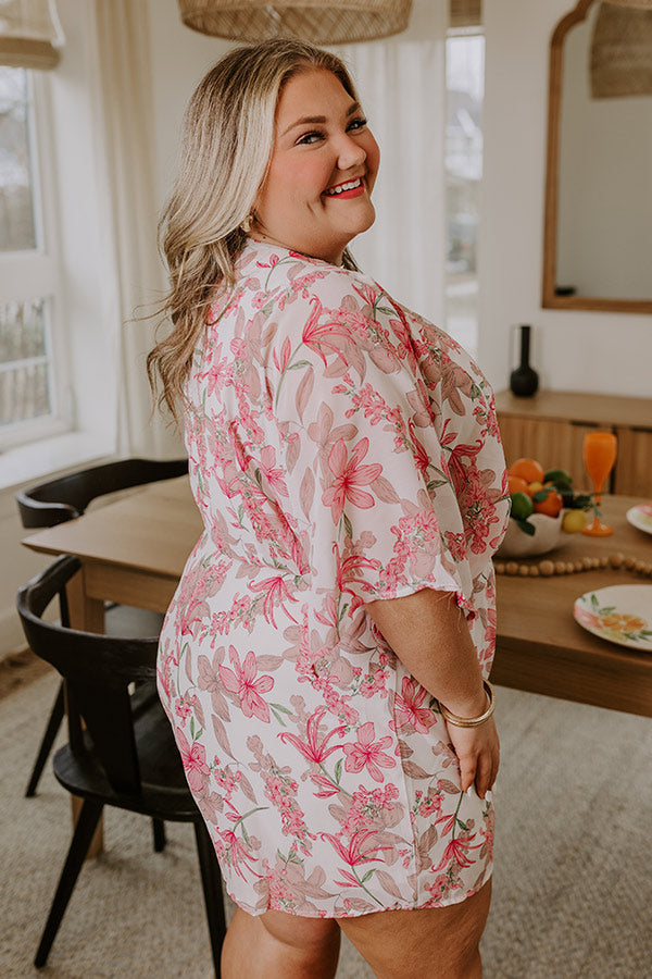 Coastal Calm Floral Romper Curves Image - 4