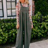 Happy Sanctuary Wide Leg Jumpsuit in Army Green Image - 1