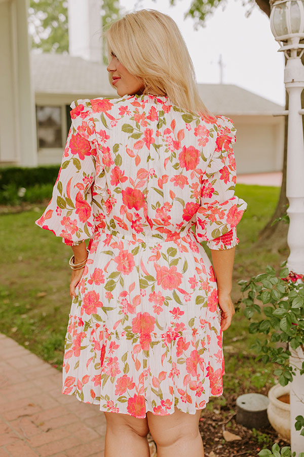 Grace Given Floral Dress In Ivory Curves Image - 4