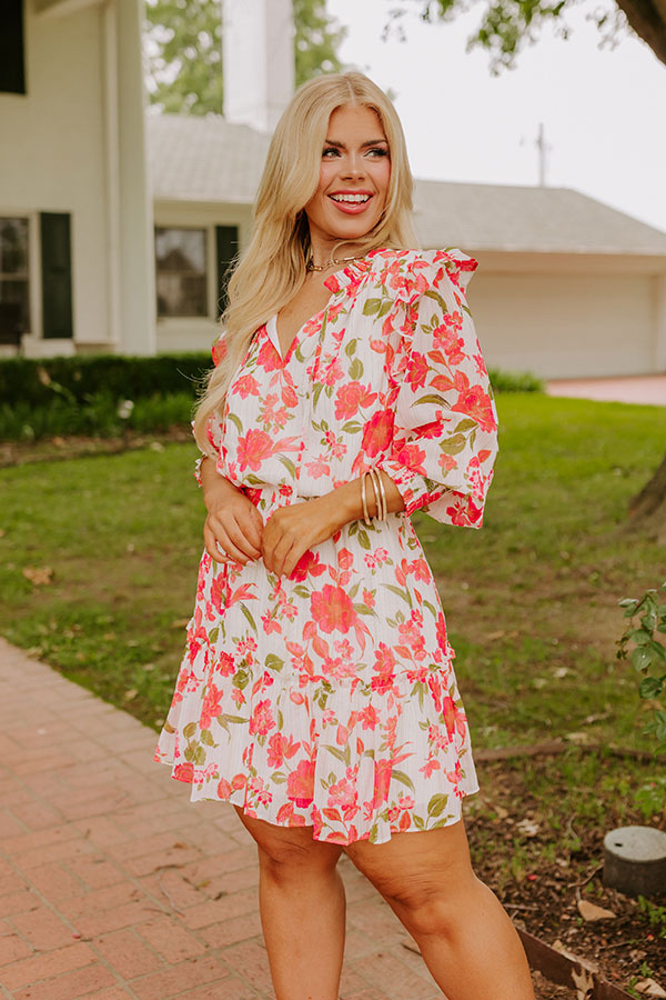 Grace Given Floral Dress In Ivory Curves Image - 5