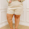 The Beatriz High Waist Linen-Blend Shorts Curves Image - 1
