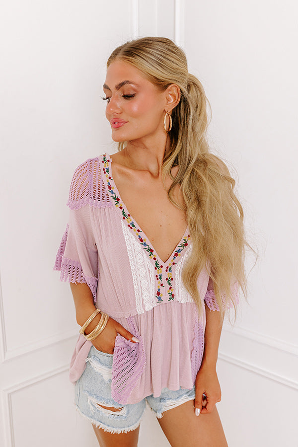 Out For Brunch Knit Babydoll Top Image - 3