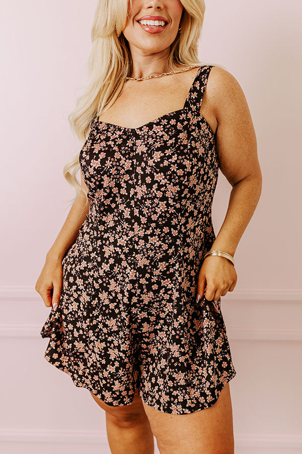 Sweetest Rush Floral Romper Curves Image - 3