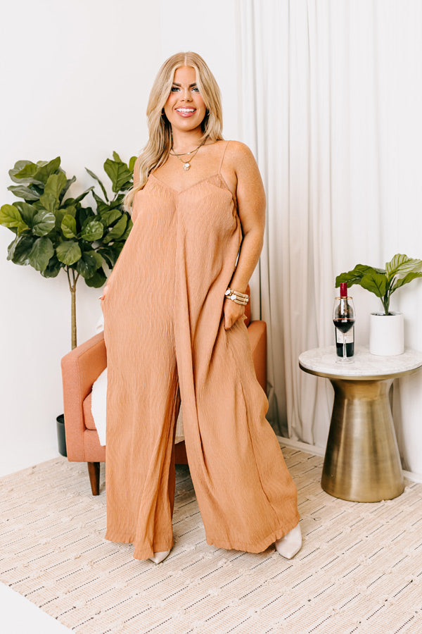 Fiercely Loved Jumpsuit In Camel Curves Image - 5