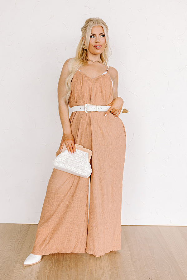 Fiercely Loved Jumpsuit In Camel Curves Image - 3