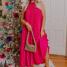 Forever Stunning Pleated Maxi In Hot Pink Image - 1