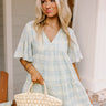 Pretty Presence Babydoll Dress In Aqua Image - 1