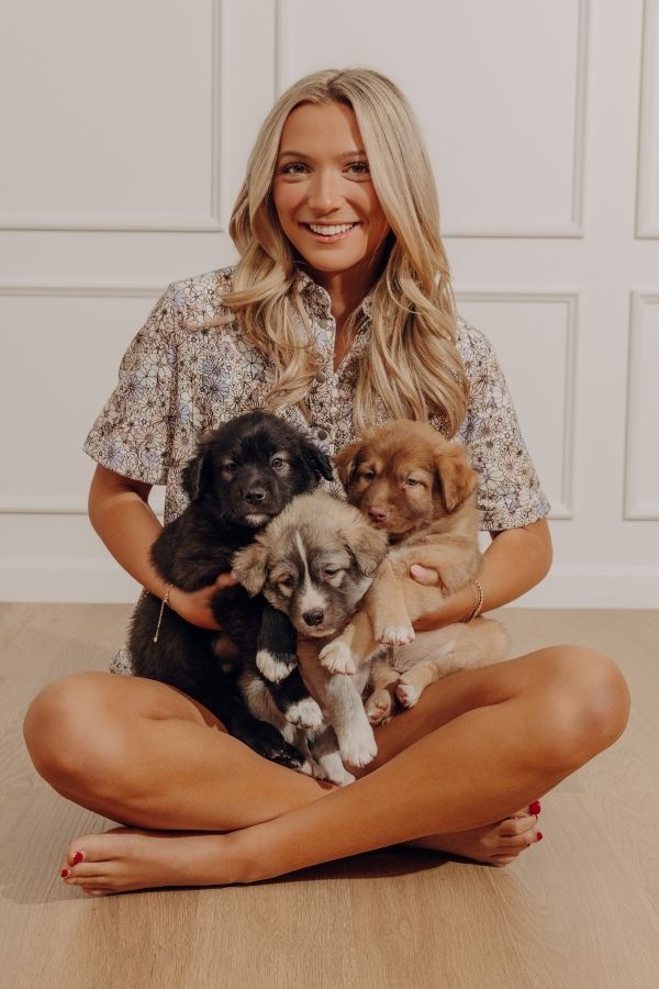 Sunny With A Chance of Blooms Denim Romper in Cream
