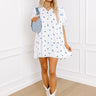 Serene Sands Embroidered Mini Dress Image - 1