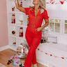 Major Charisma Denim Jumpsuit In Red Image - 1
