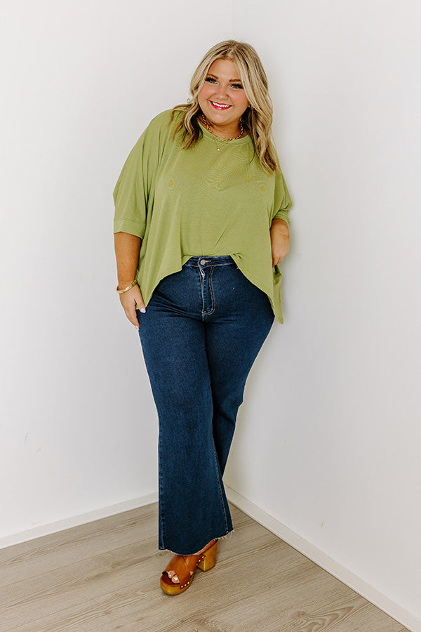 One Way Ticket Shift Top in Lime Punch Curves Image - 5