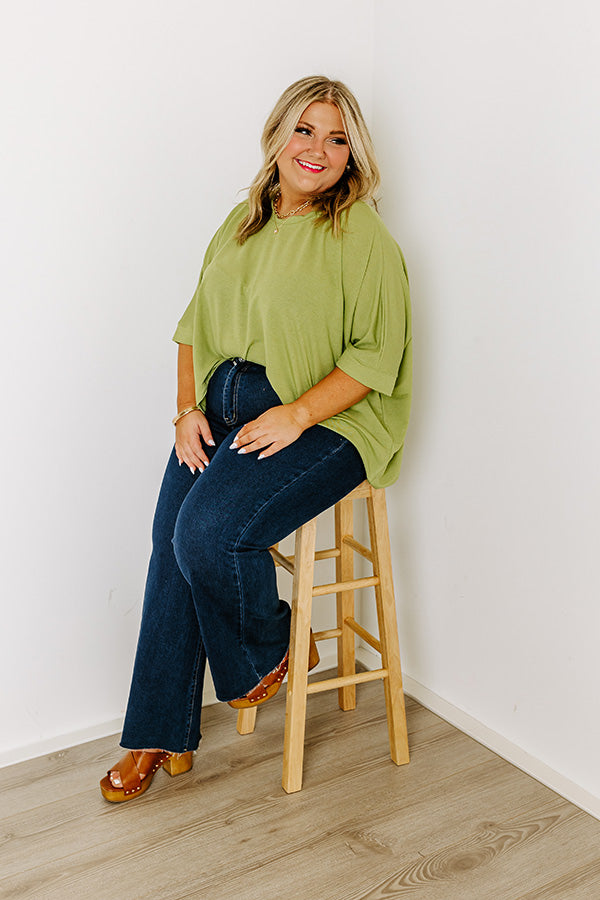 One Way Ticket Shift Top in Lime Punch Curves Image - 1