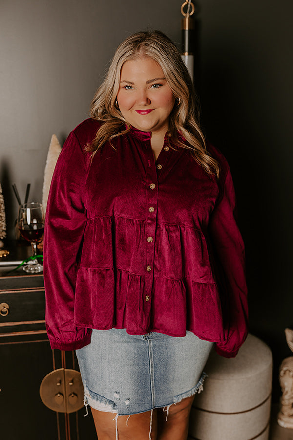Sonoma Sways Shift Top in Wine Curves Image - 2