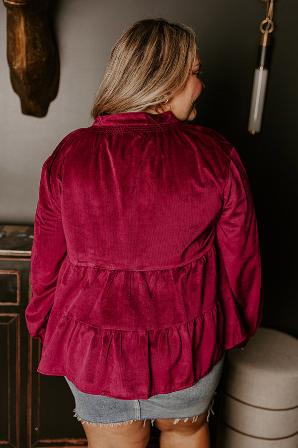 Sonoma Sways Shift Top in Wine Curves Image - 5