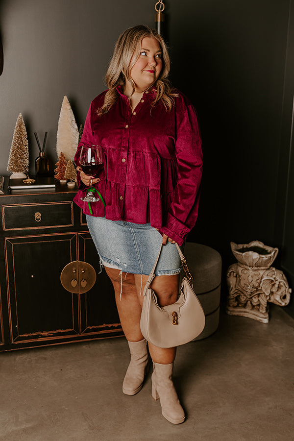 Sonoma Sways Shift Top in Wine Curves Image - 1
