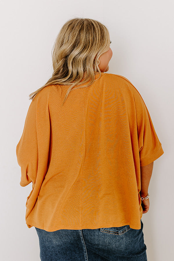 One Way Ticket Shift Top in Rust Curves Image - 4