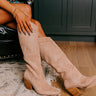 The Torra Faux Suede Knee High Boot in Iced Latte Image - 1