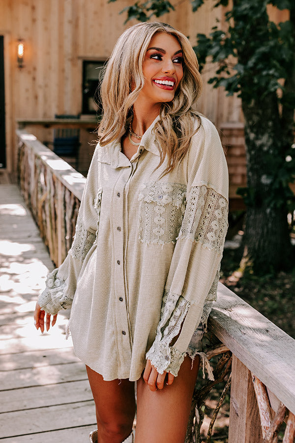 Speakeasy Attitude Button Up In Sage Image - 1