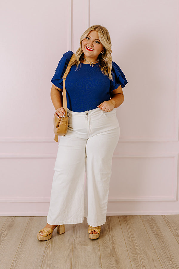 Halftime Happy Hour Bodysuit In Royal Blue Curves Image - 3