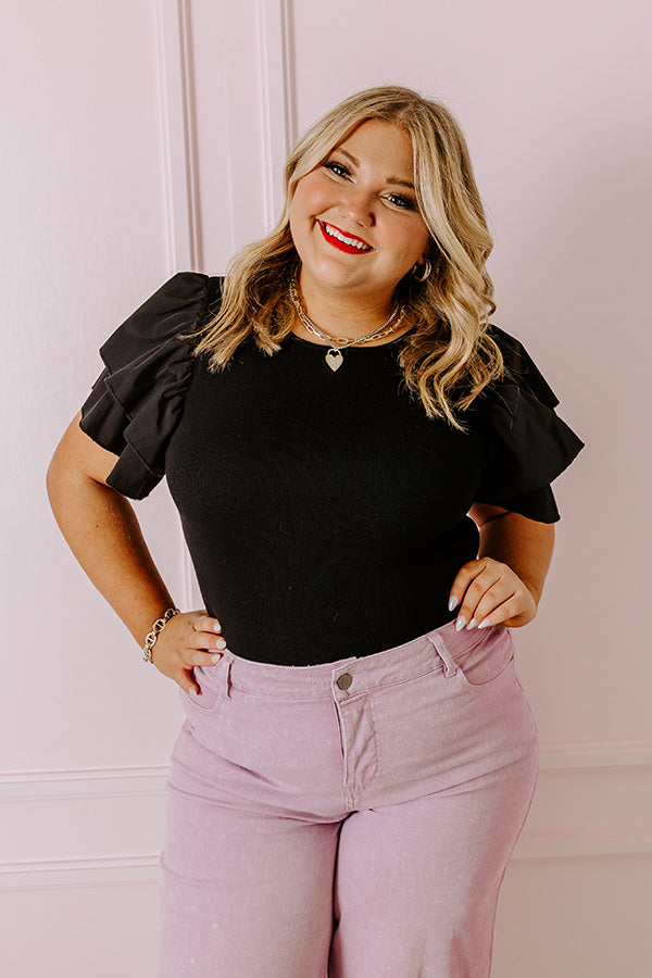 Halftime Happy Hour Bodysuit In Black Curves Image - 3