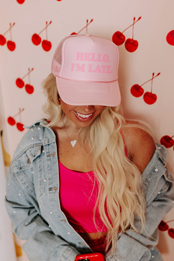 Hello. I'm Late Trucker Hat Image - 2